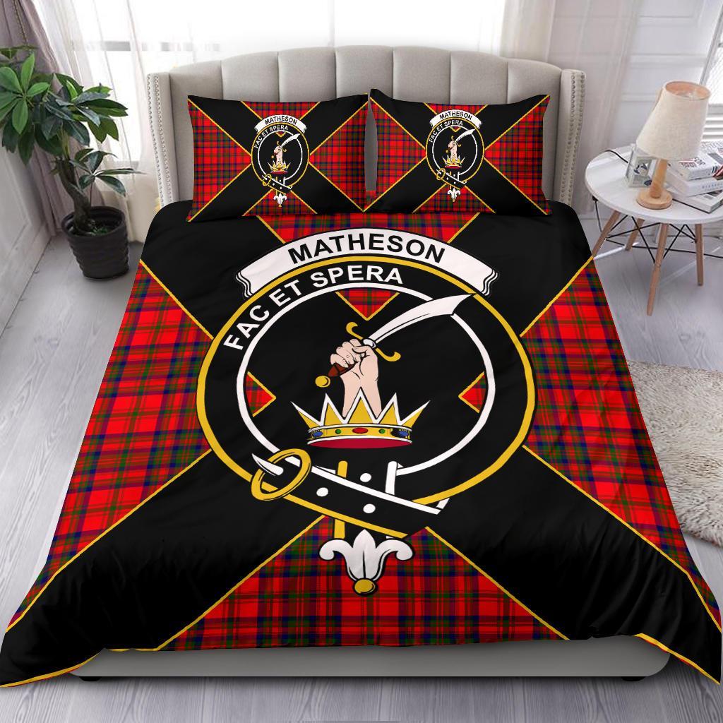 Matheson Tartan Crest Bedding Set - Luxury Style