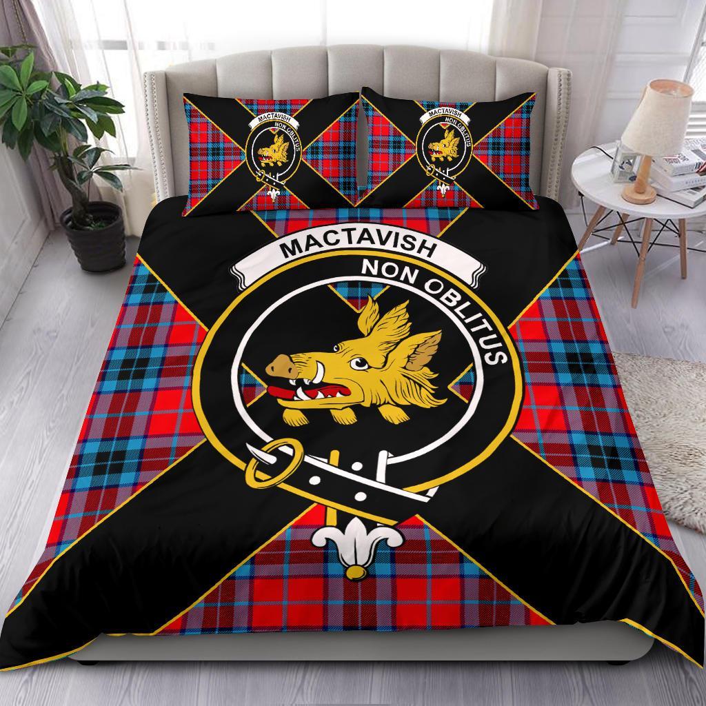 MacTavish Tartan Crest Bedding Set - Luxury Style