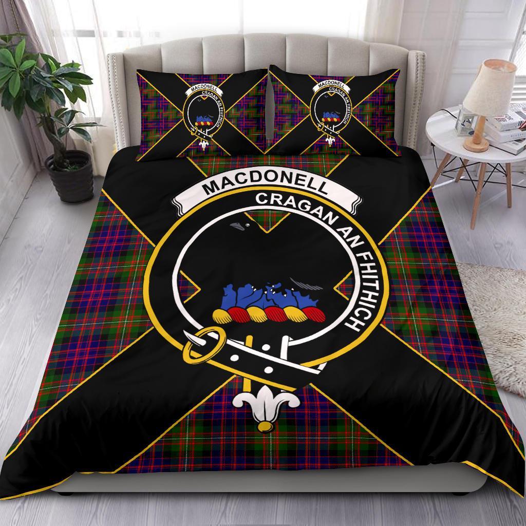 MacDonell of Glengarry Tartan Crest Bedding Set - Luxury Style