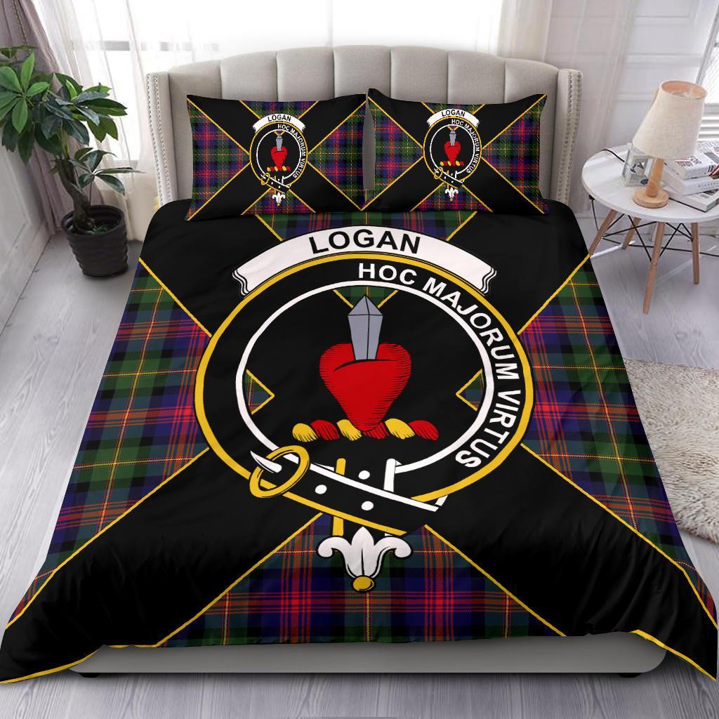 Logan Tartan Crest Bedding Set - Luxury Style