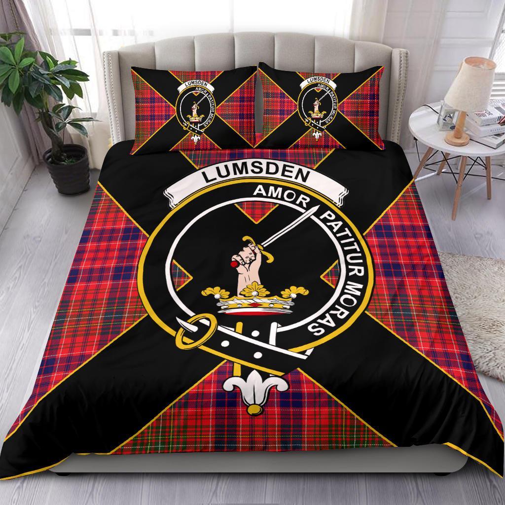 Lumsden Tartan Crest Bedding Set - Luxury Style