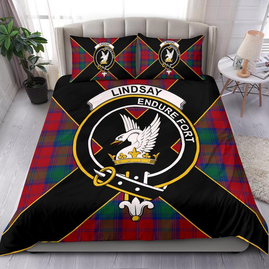 Lindsay Tartan Crest Bedding Set - Luxury Style