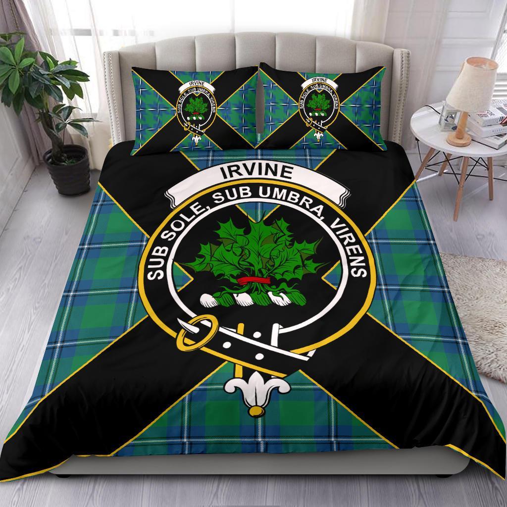 Irvine Tartan Crest Bedding Set - Luxury Style