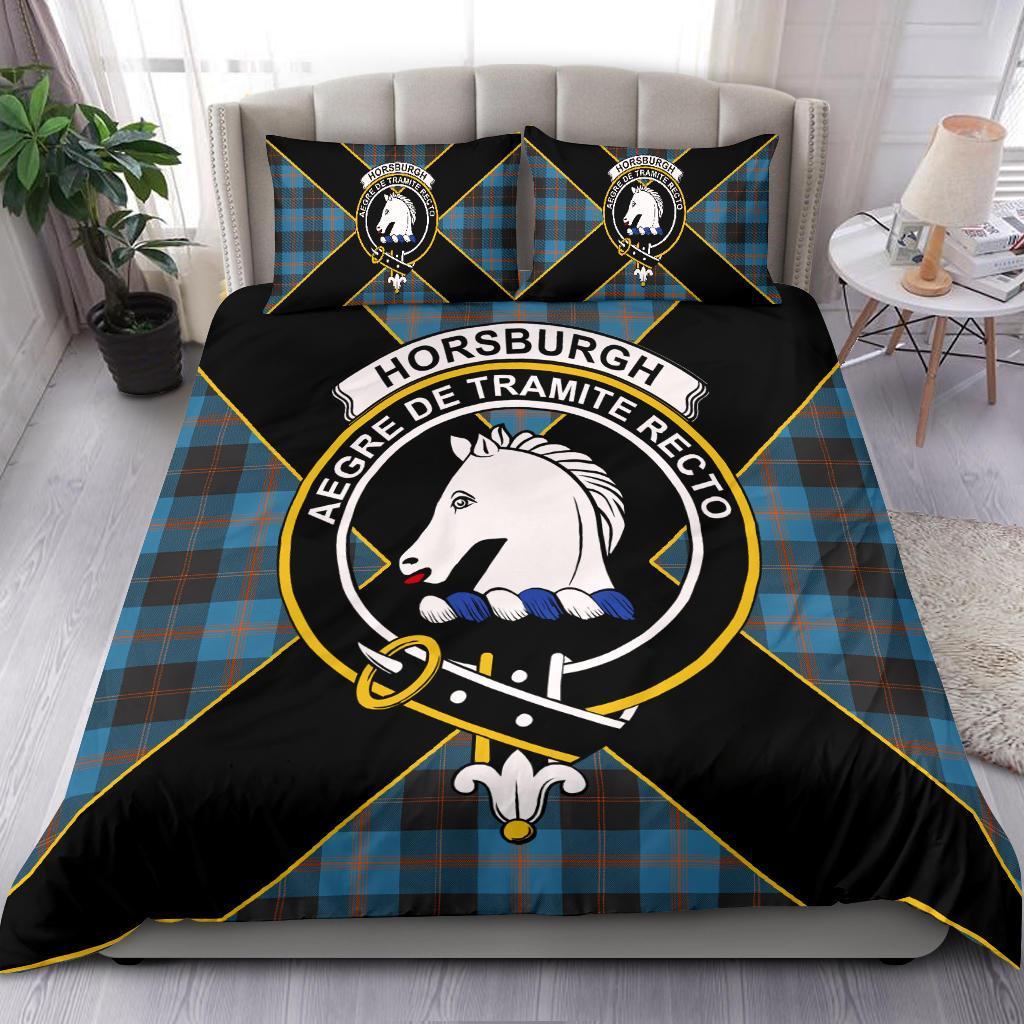 Horsburgh Tartan Crest Bedding Set - Luxury Style