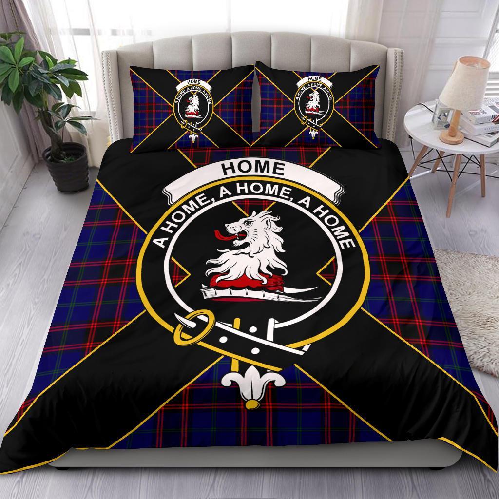 Home (or Hume) Tartan Crest Bedding Set - Luxury Style