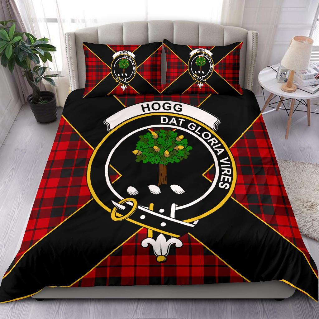 Hogg (or Hog) Tartan Crest Bedding Set - Luxury Style