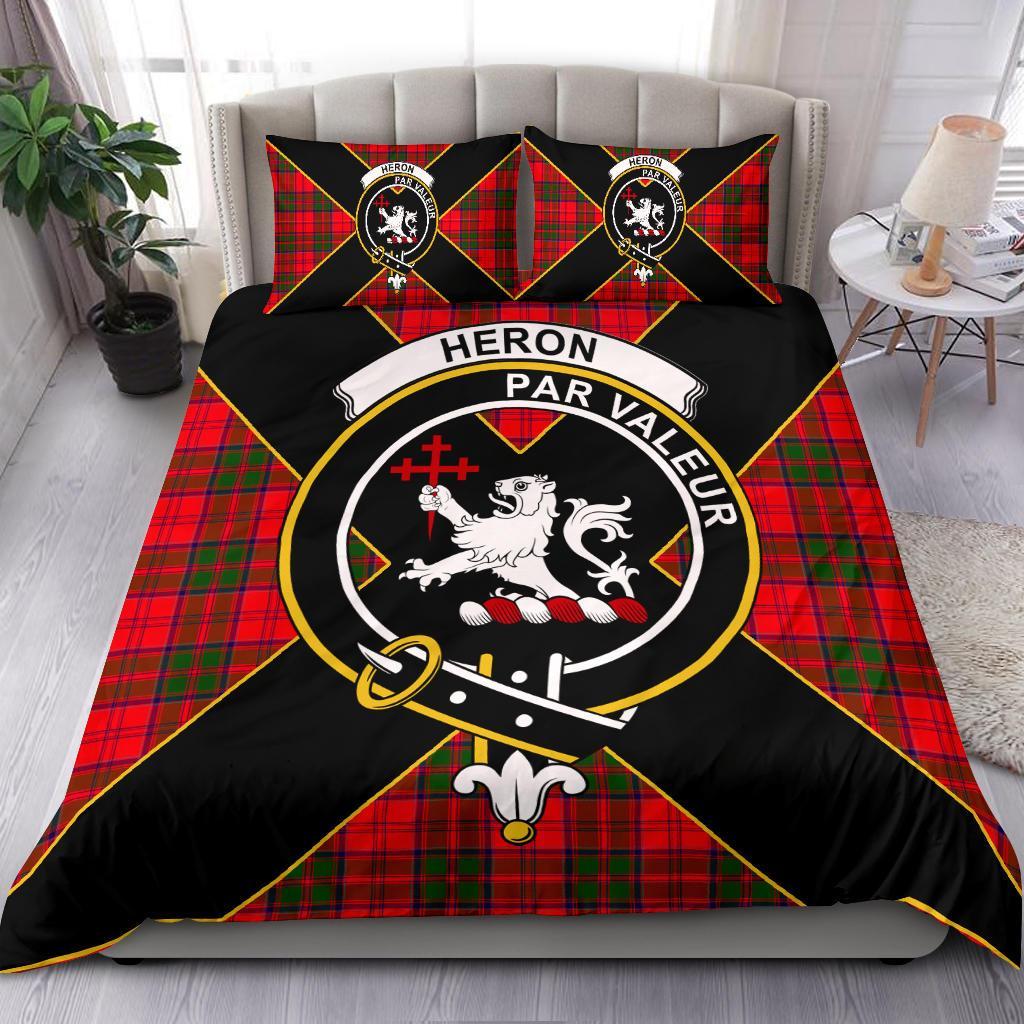 Heron Tartan Crest Bedding Set - Luxury Style