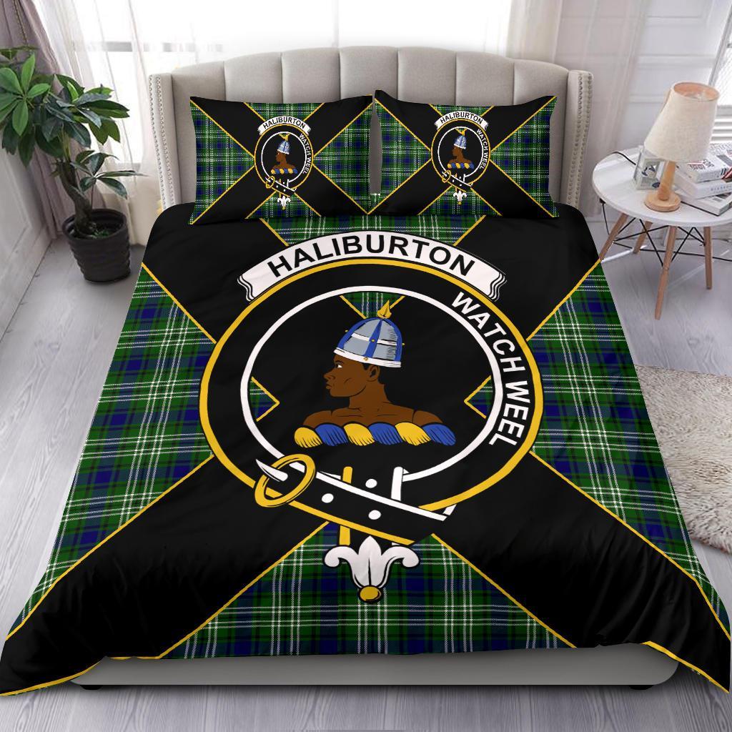 Haliburton Tartan Crest Bedding Set - Luxury Style