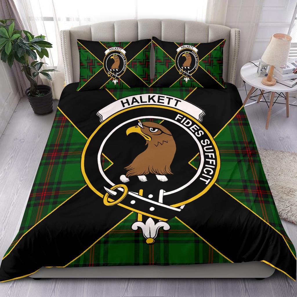 Halkett Tartan Crest Bedding Set - Luxury Style