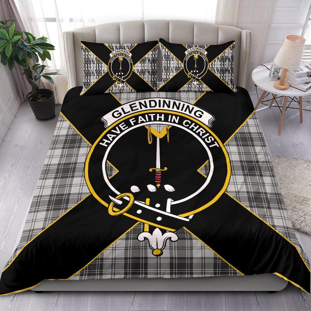 Glendinning Tartan Crest Bedding Set - Luxury Style