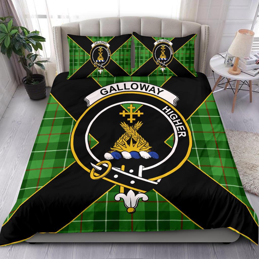 Galloway Tartan Crest Bedding Set - Luxury Style