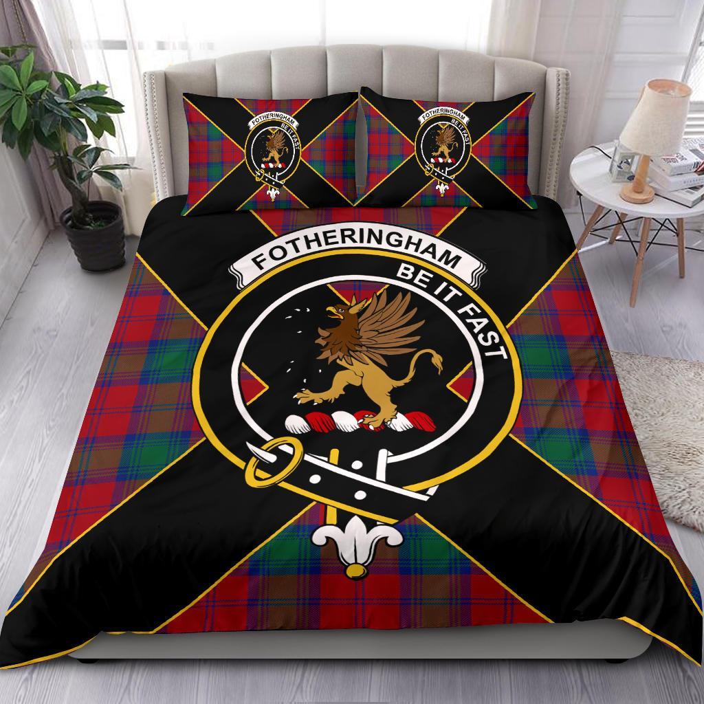 Fotheringham Tartan Crest Bedding Set - Luxury Style