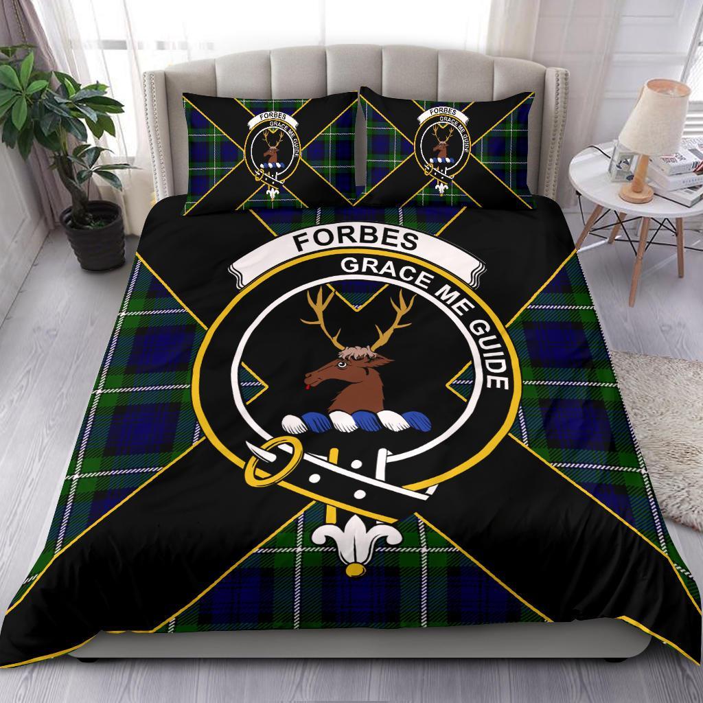 Forbes Tartan Crest Bedding Set - Luxury Style