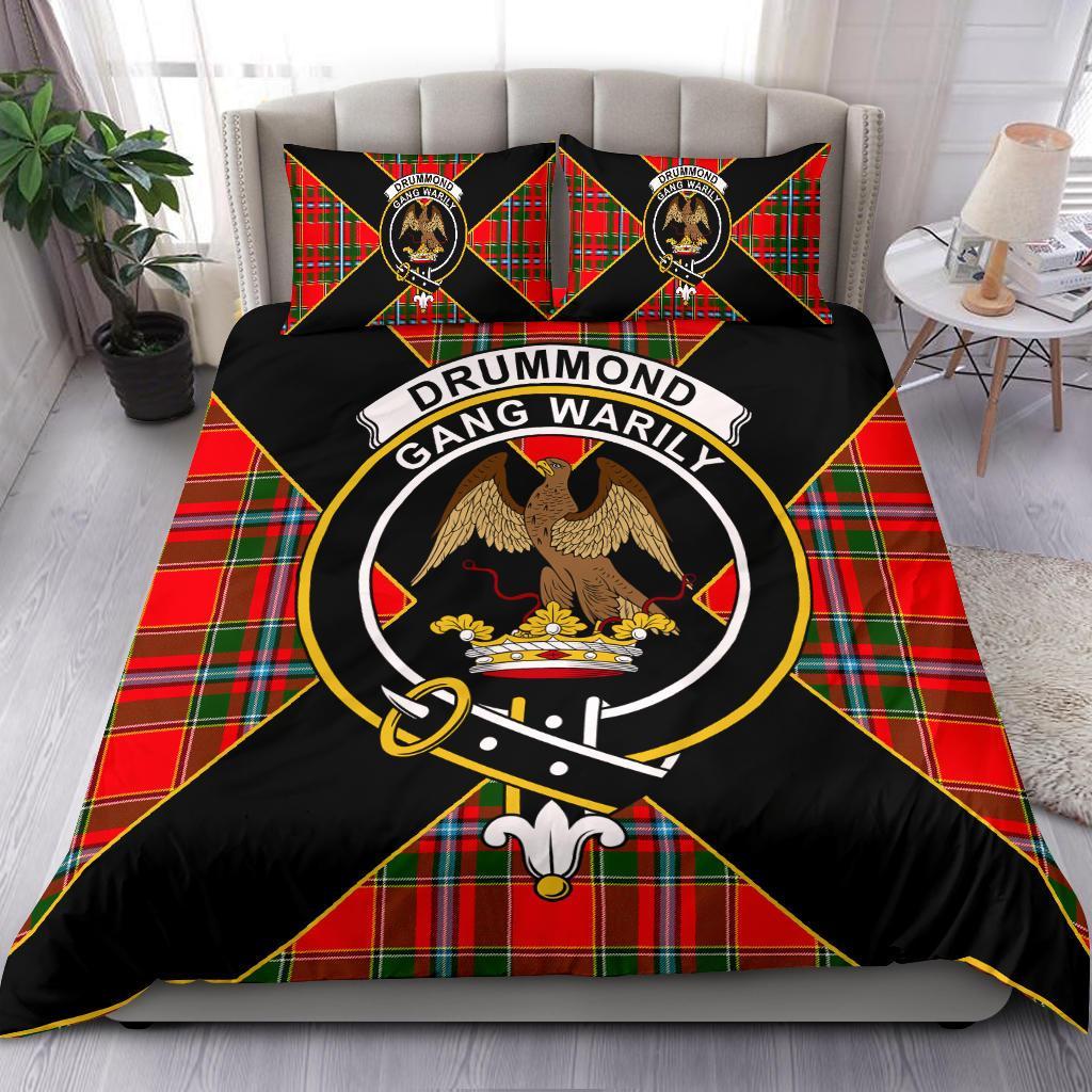 Drummond Tartan Crest Bedding Set - Luxury Style