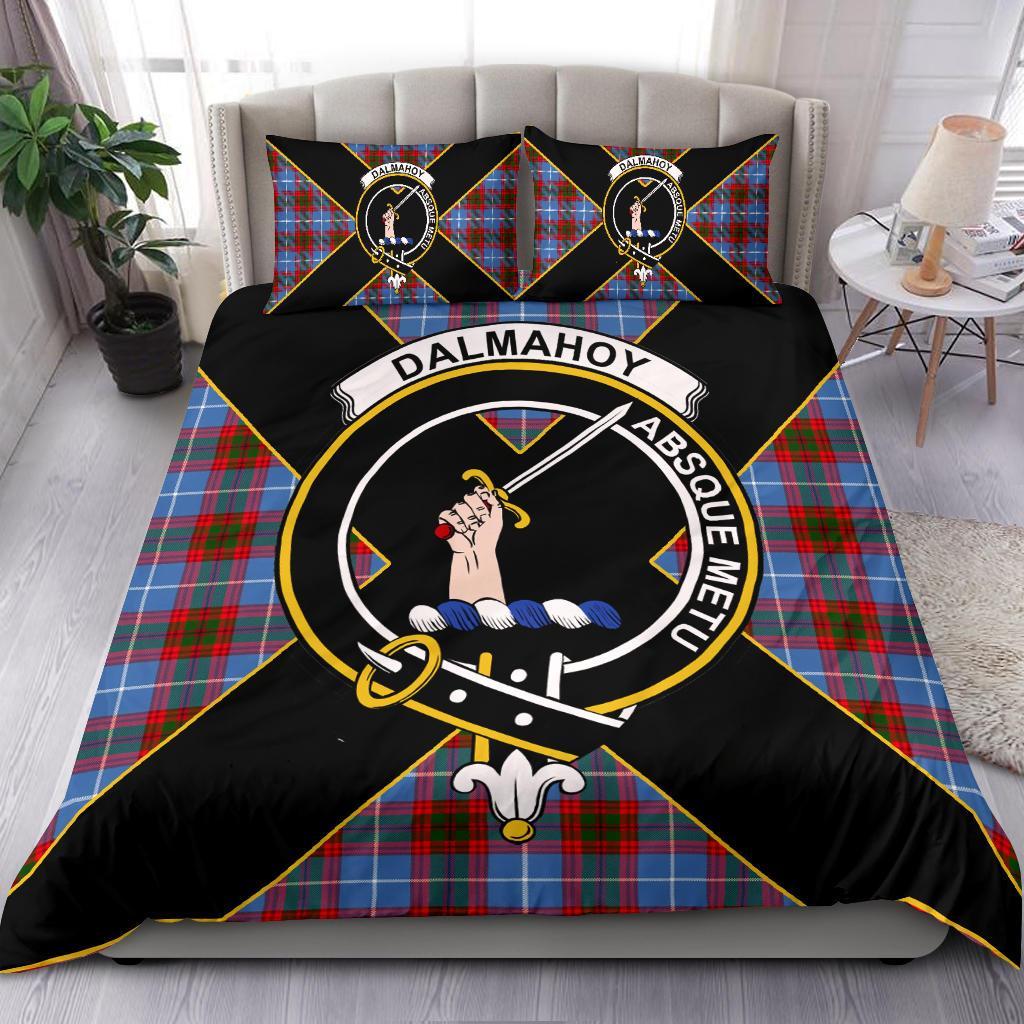 Dalmahoy Tartan Crest Bedding Set - Luxury Style