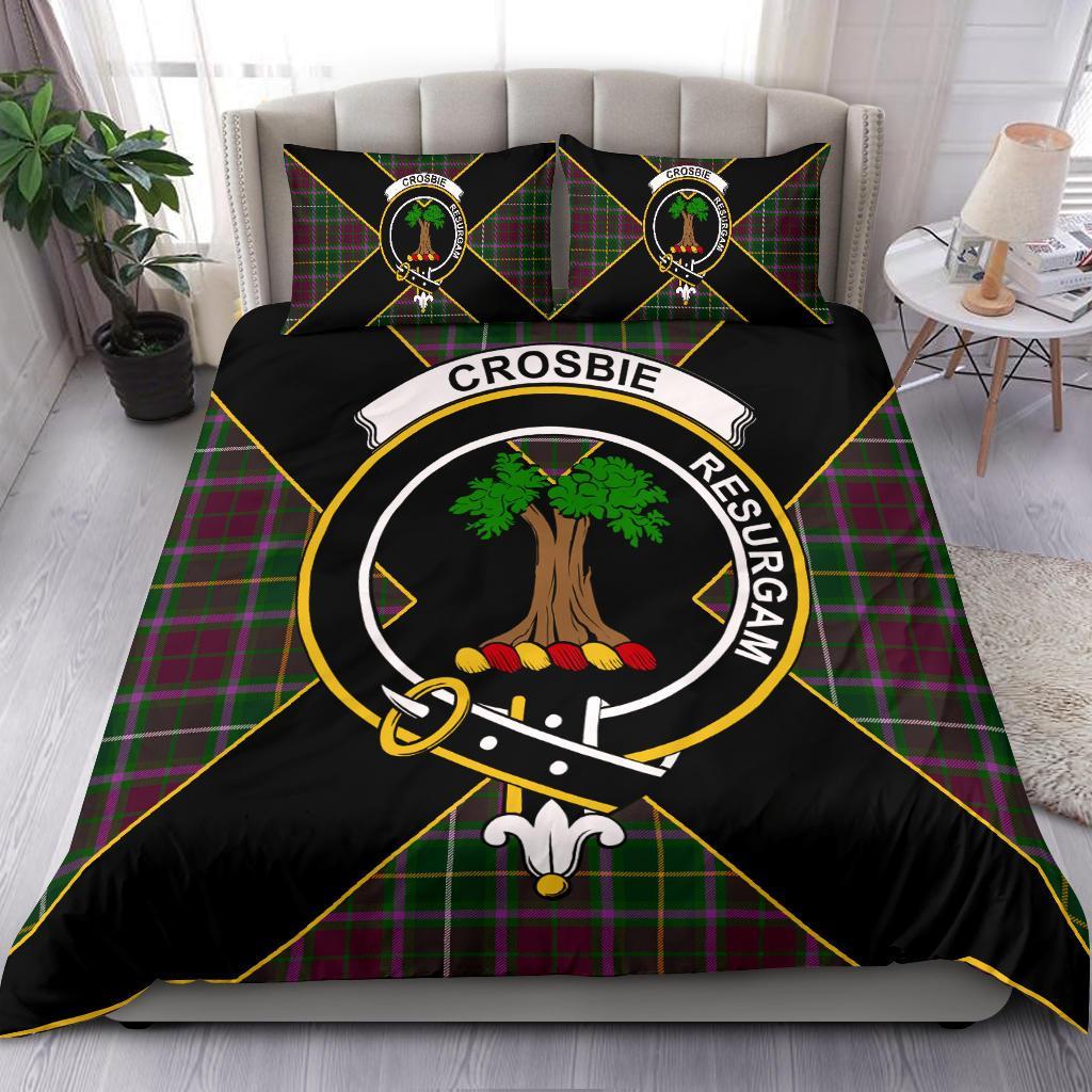 Crosbie Tartan Crest Bedding Set - Luxury Style