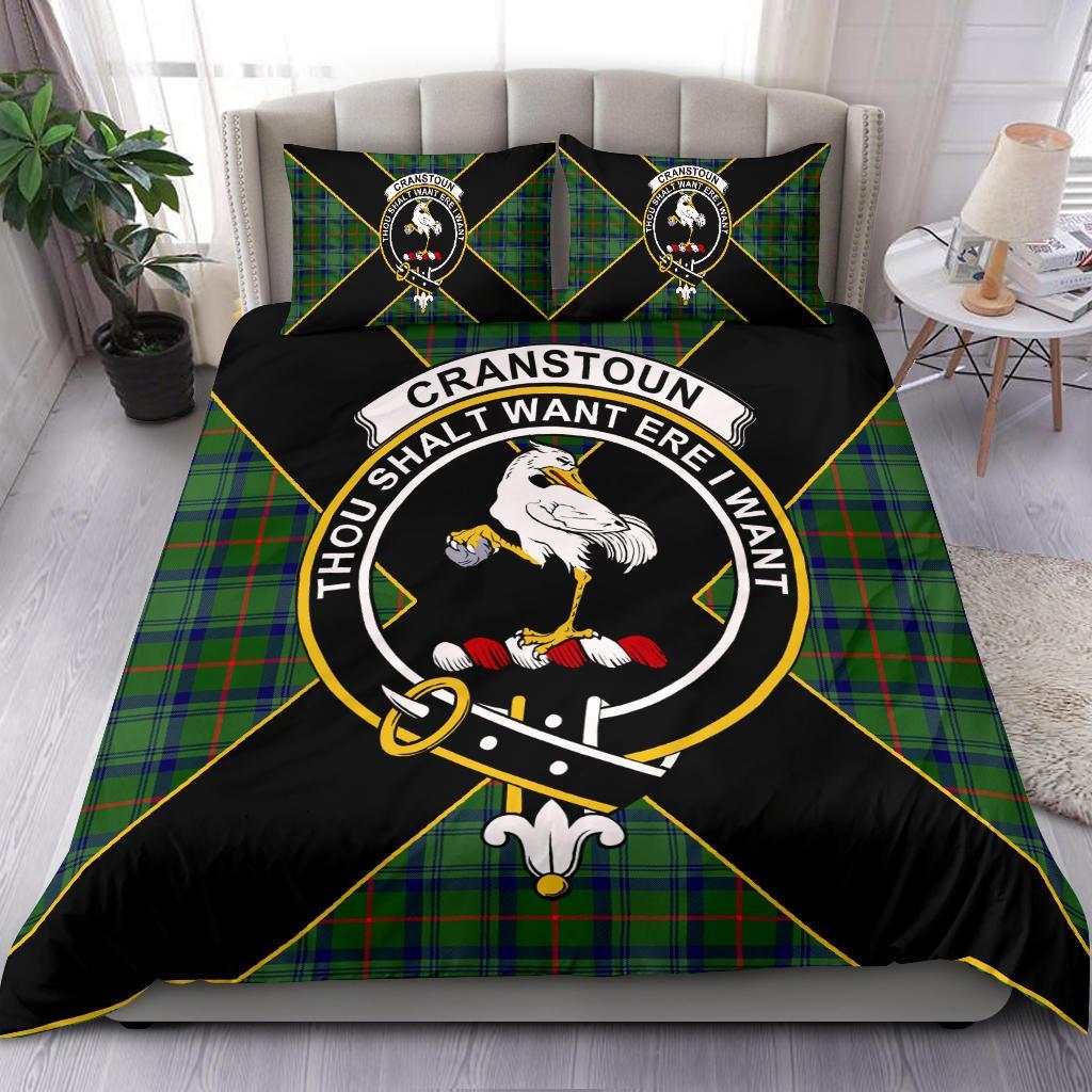 Cranstoun Tartan Crest Bedding Set - Luxury Style