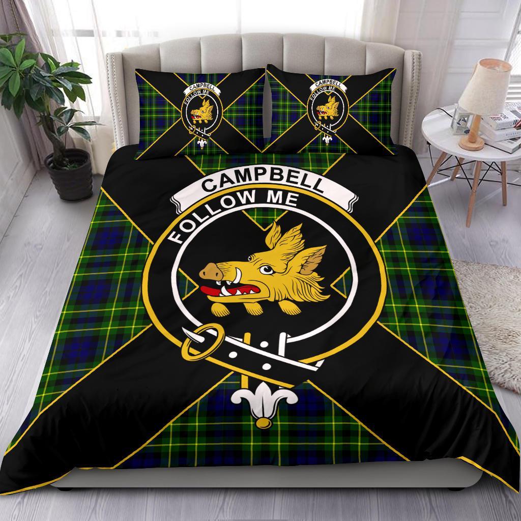 Campbell of Breadalbane Tartan Crest Bedding Set - Luxury Style