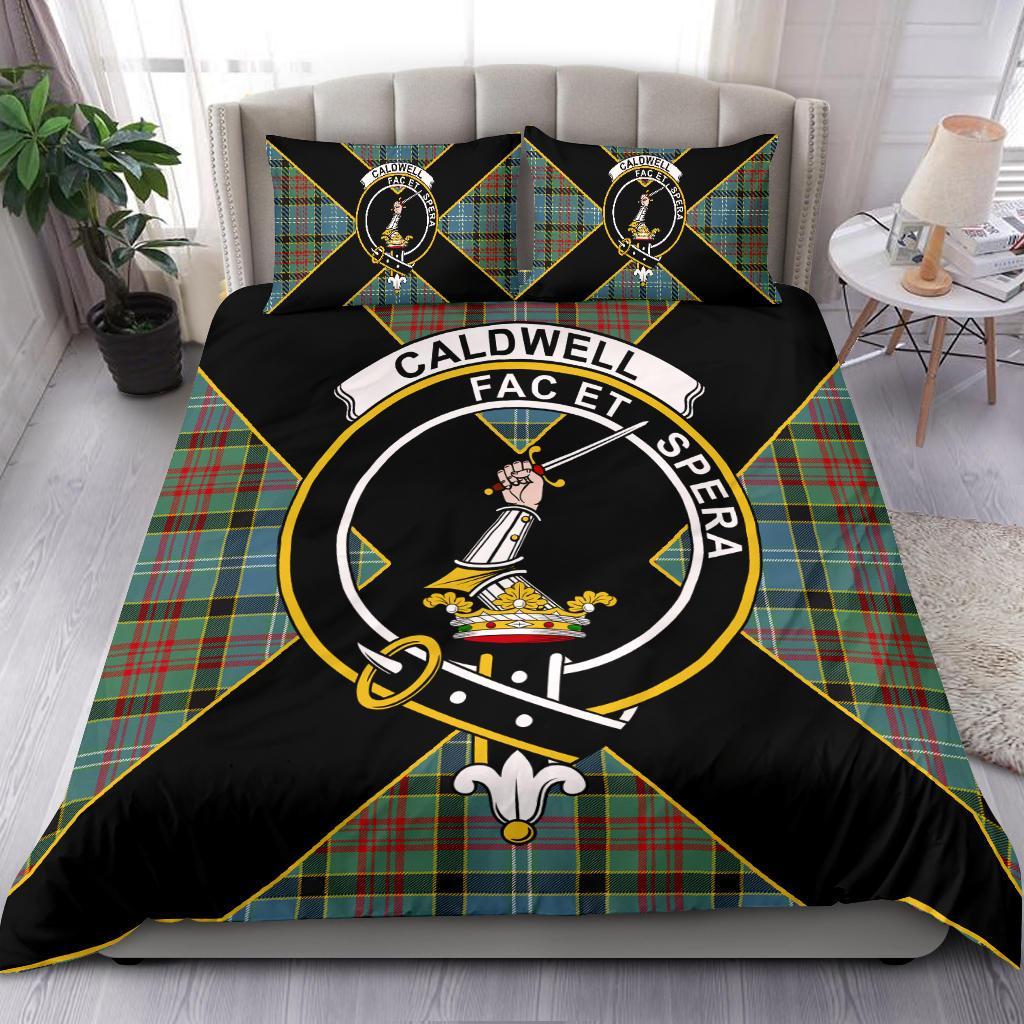 Caldwell Tartan Crest Bedding Set - Luxury Style