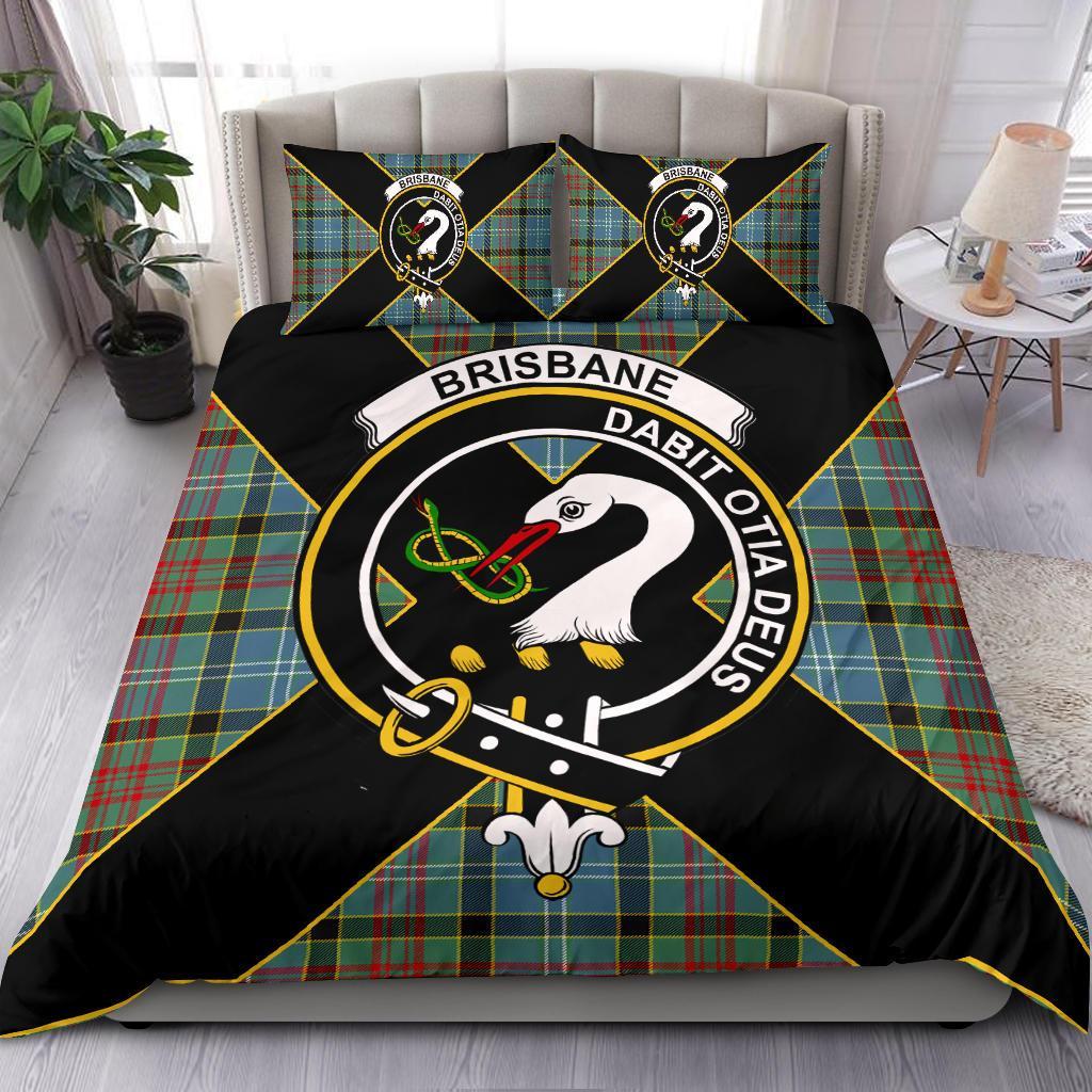 Brisbane Tartan Crest Bedding Set - Luxury Style