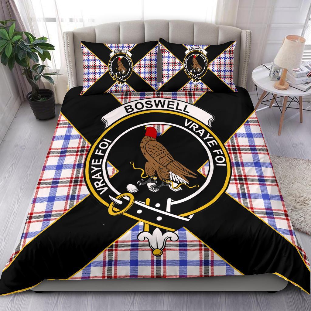 Boswell Tartan Crest Bedding Set - Luxury Style