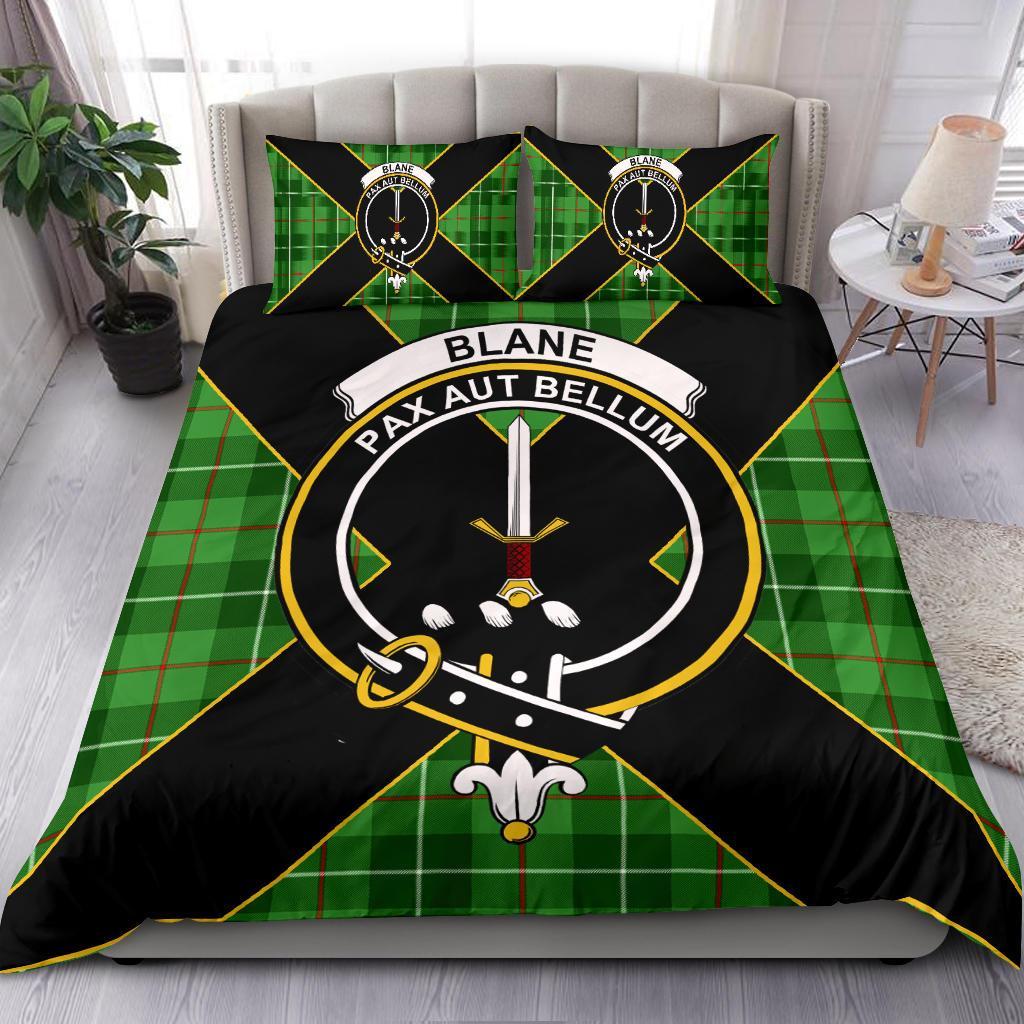 Blane Tartan Crest Bedding Set - Luxury Style