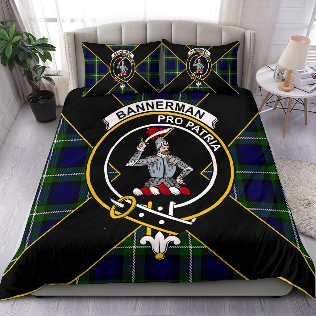 Bannerman Tartan Crest Bedding Set - Luxury Style