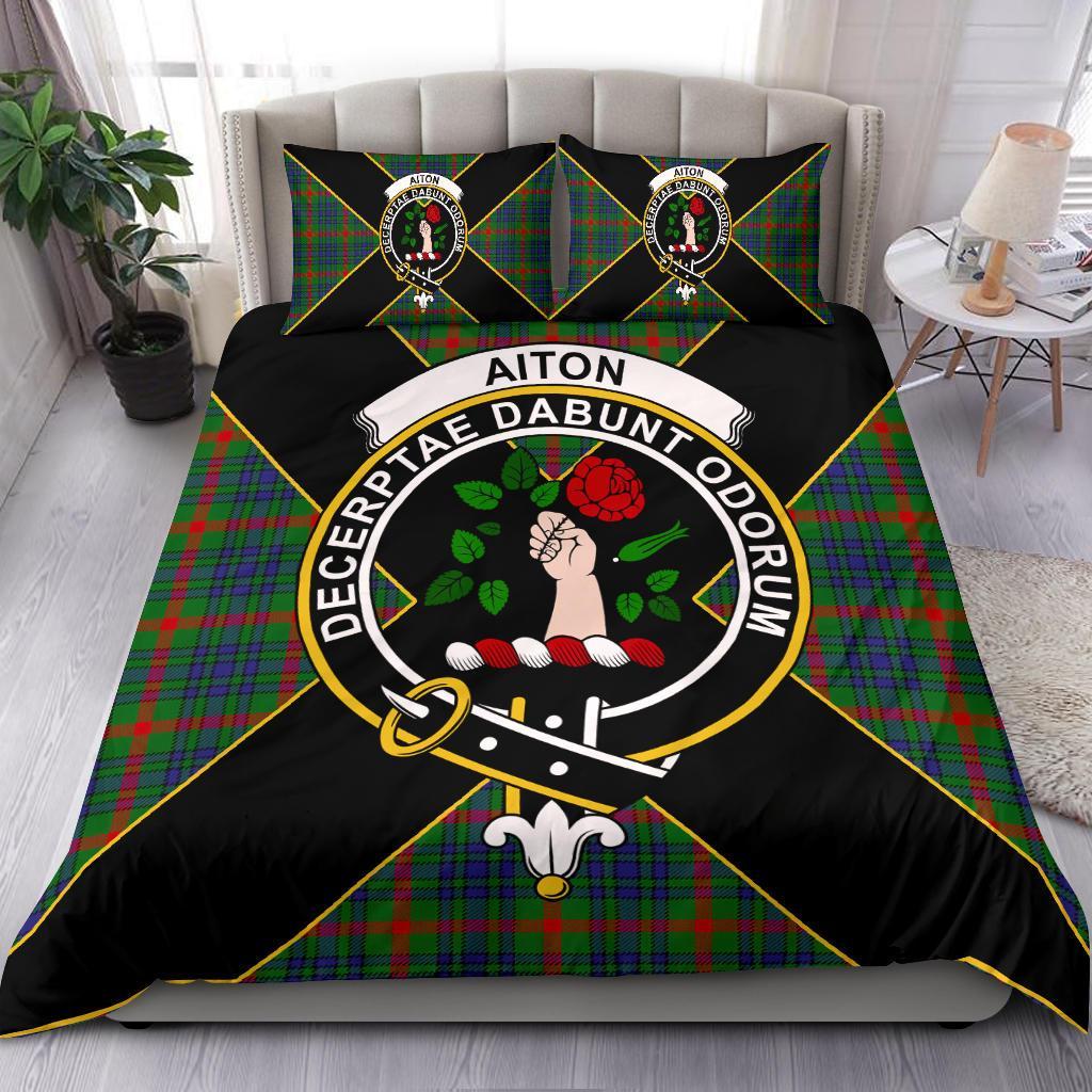 Aiton Tartan Crest Bedding Set - Luxury Style