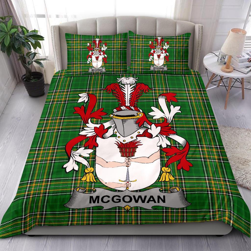 McGowan or McGouan Family Tartan Crest Bedding Set