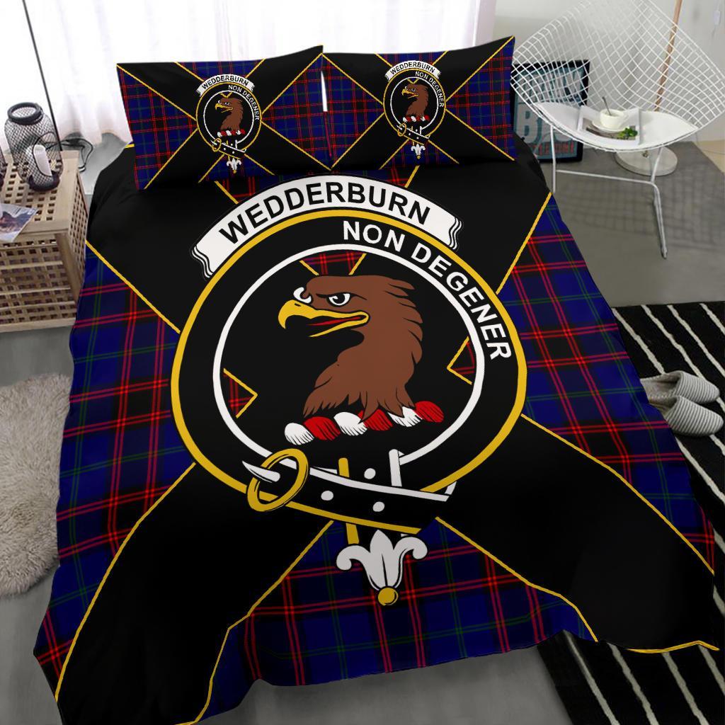 Wedderburn Tartan Crest Bedding Set - Luxury Style