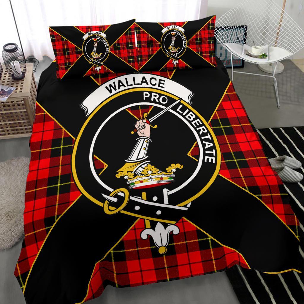 Wallace Tartan Crest Bedding Set - Luxury Style