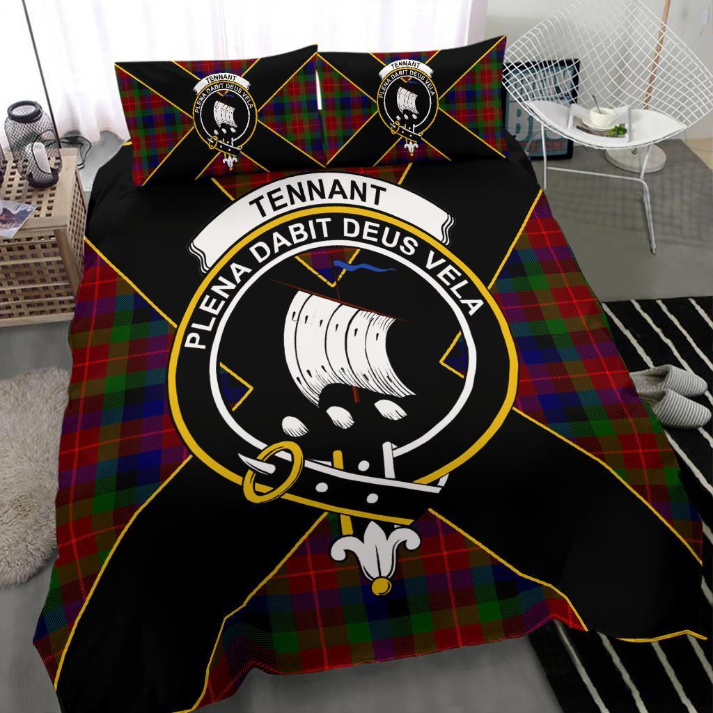 Tennant Tartan Crest Bedding Set - Luxury Style