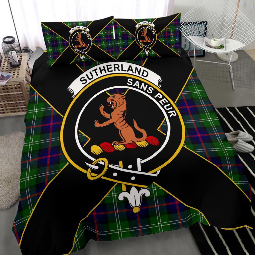 Sutherland II Tartan Crest Bedding Set - Luxury Style