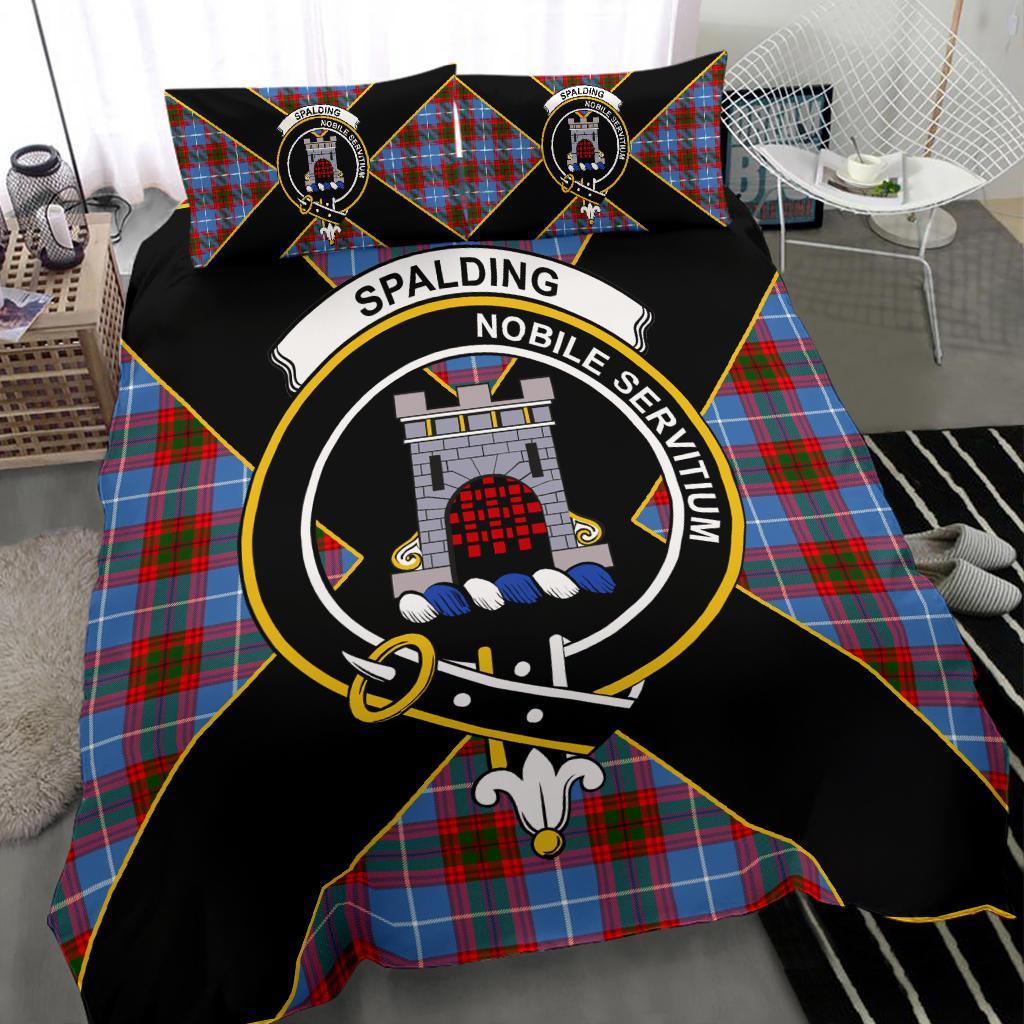 Spalding Tartan Crest Bedding Set - Luxury Style