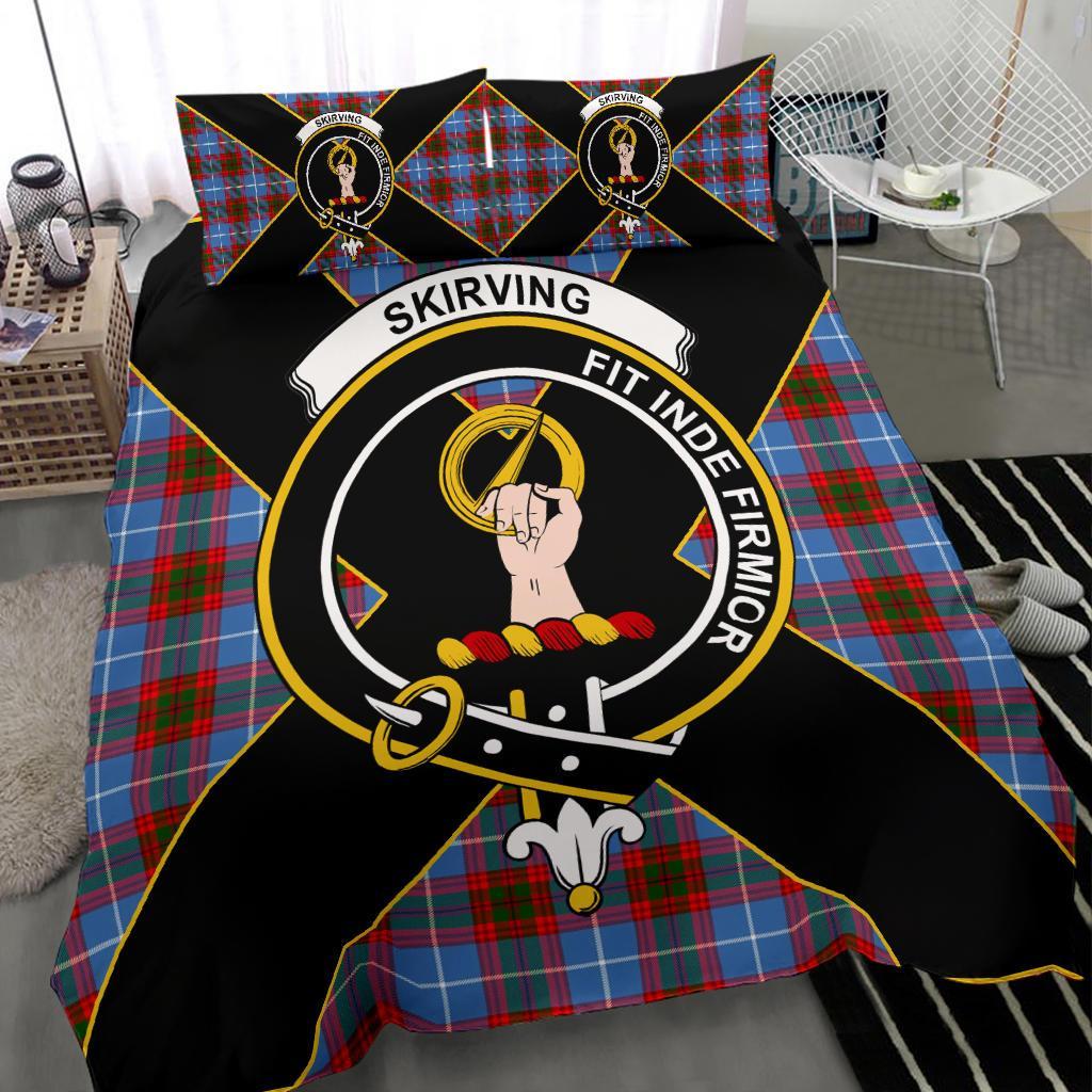 Skirving Tartan Crest Bedding Set - Luxury Style