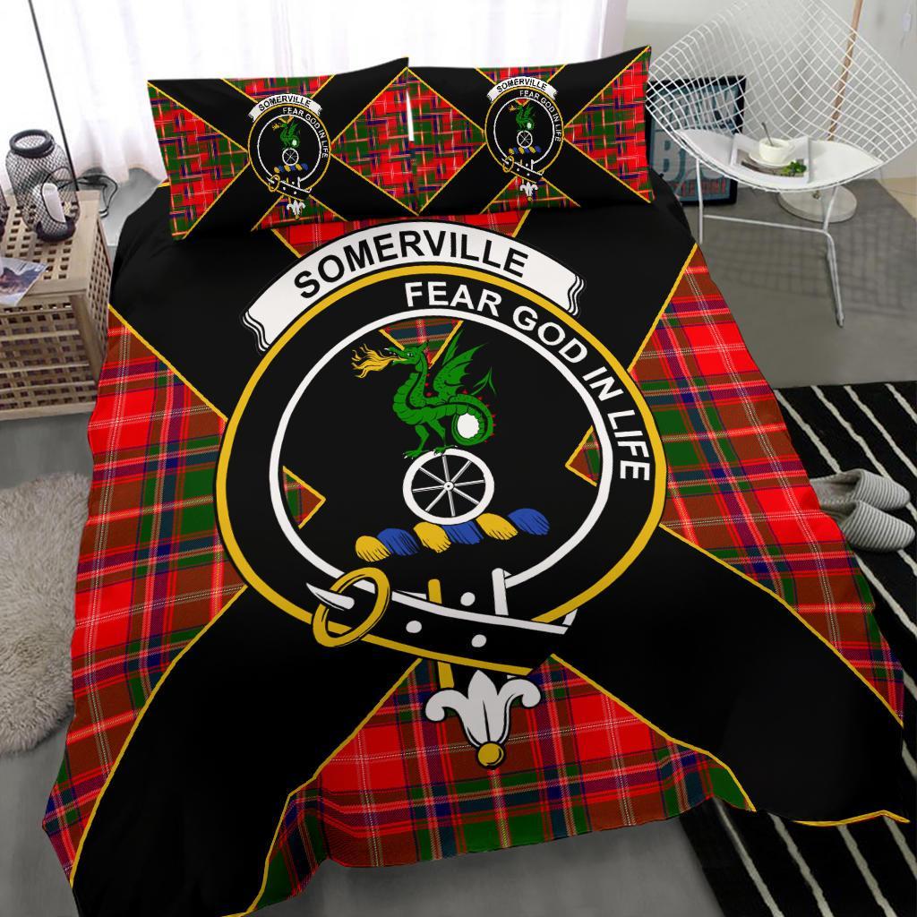 Somerville Tartan Crest Bedding Set - Luxury Style