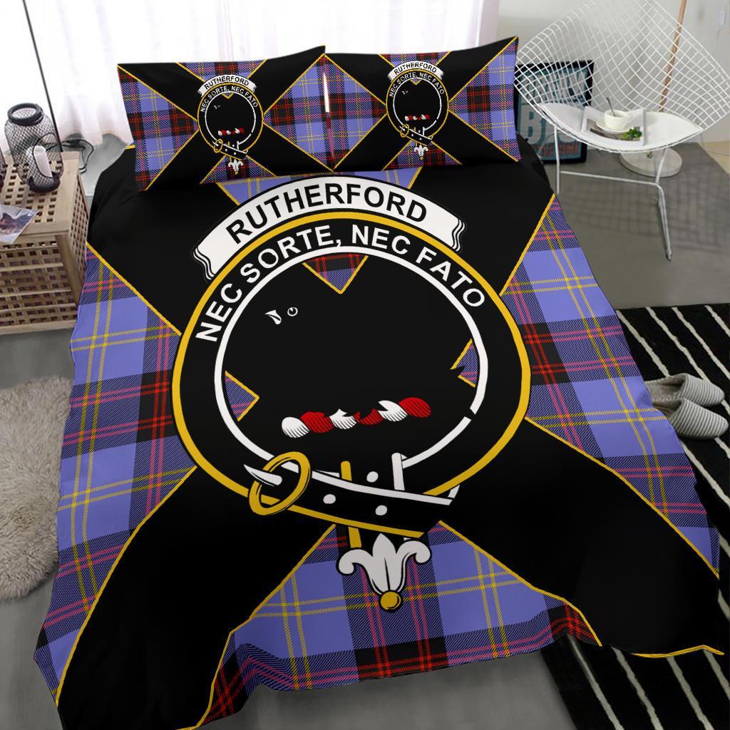 Rutherford Tartan Crest Bedding Set - Luxury Style