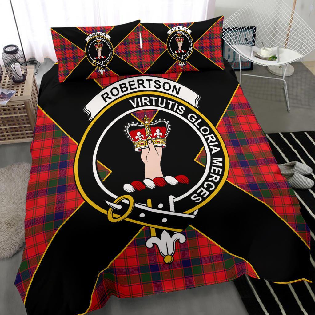 Robertson Tartan Crest Bedding Set - Luxury Style