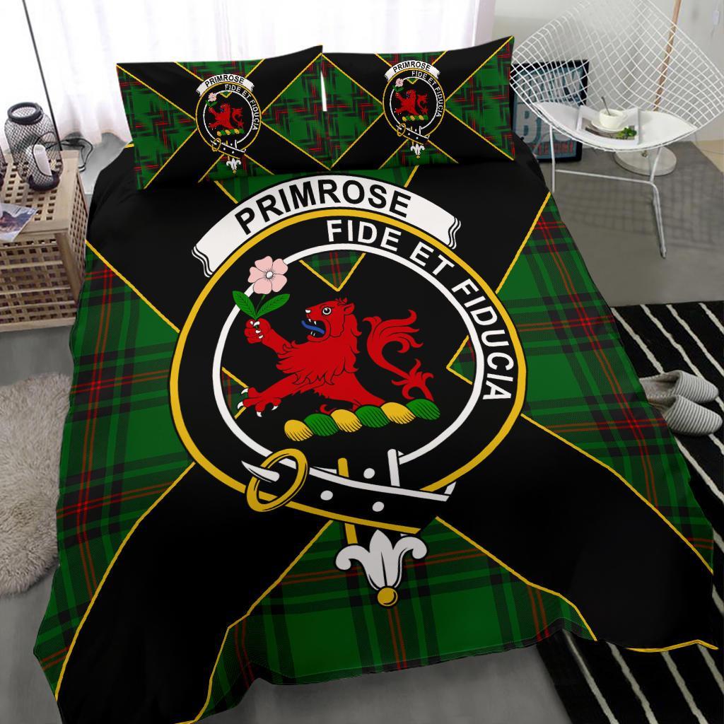 Primrose Tartan Crest Bedding Set - Luxury Style