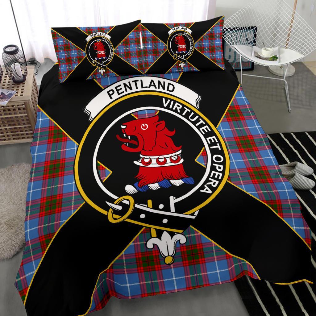 Pentland Tartan Crest Bedding Set - Luxury Style