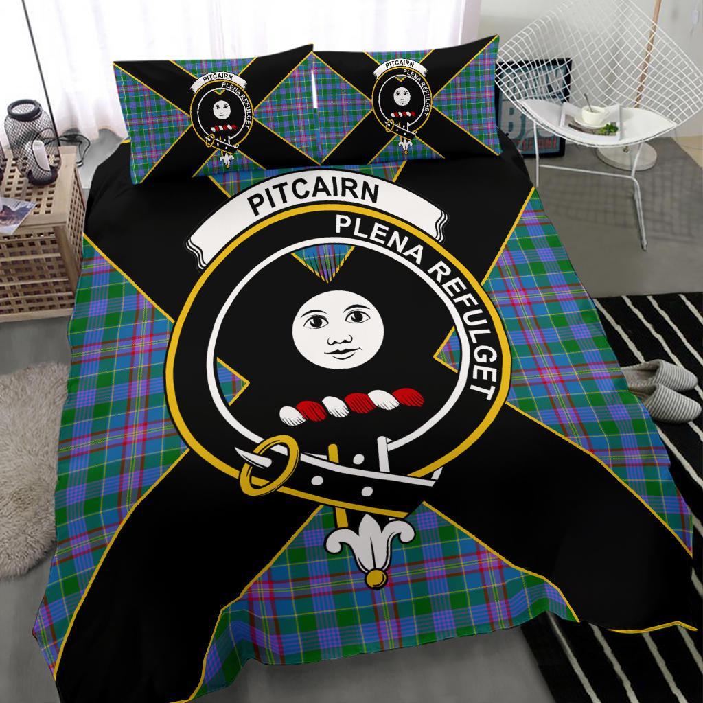 Pitcairn Tartan Crest Bedding Set - Luxury Style