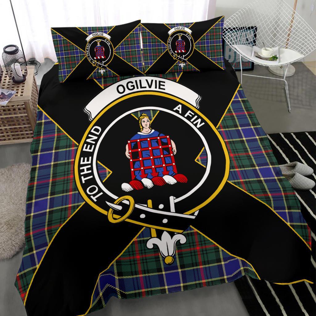 Ogilvie Tartan Crest Bedding Set - Luxury Style