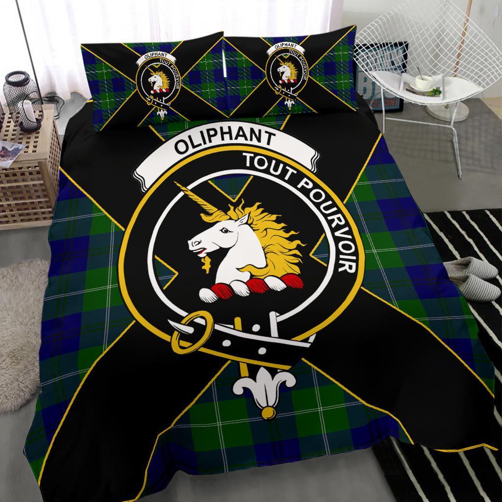 Oliphant Tartan Crest Bedding Set - Luxury Style