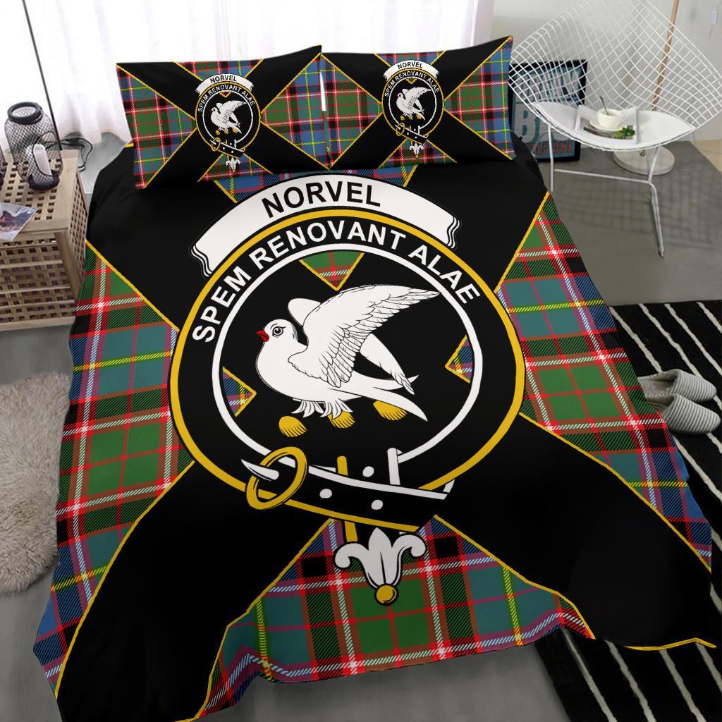 Norvel Tartan Crest Bedding Set - Luxury Style