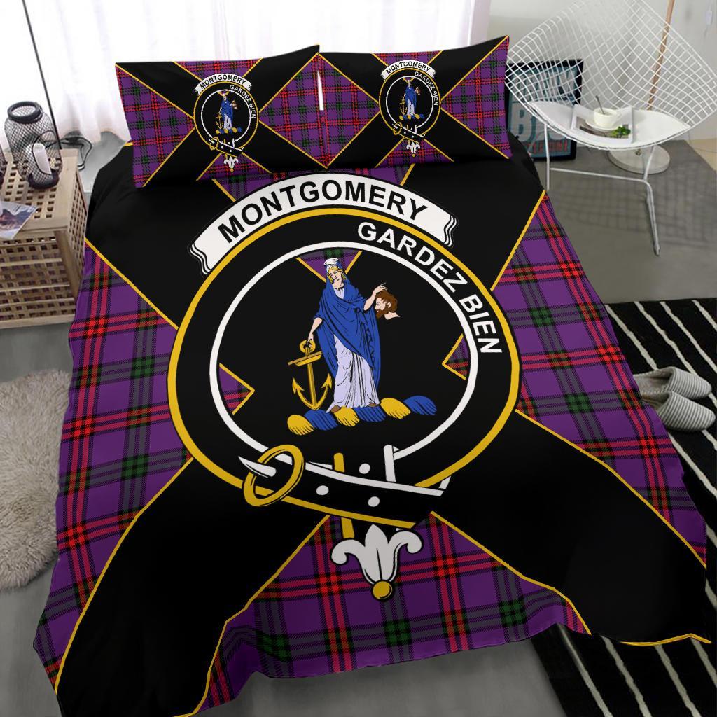 Montgomery Tartan Crest Bedding Set - Luxury Style