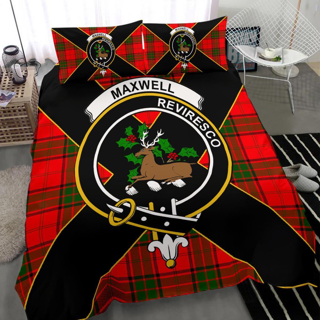 Maxwell Tartan Crest Bedding Set - Luxury Style