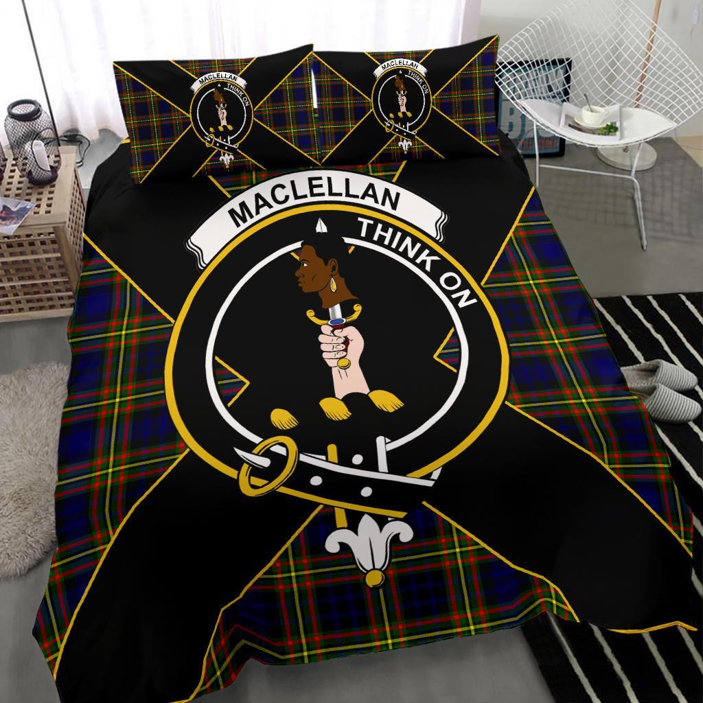 MacLellan Tartan Crest Bedding Set - Luxury Style