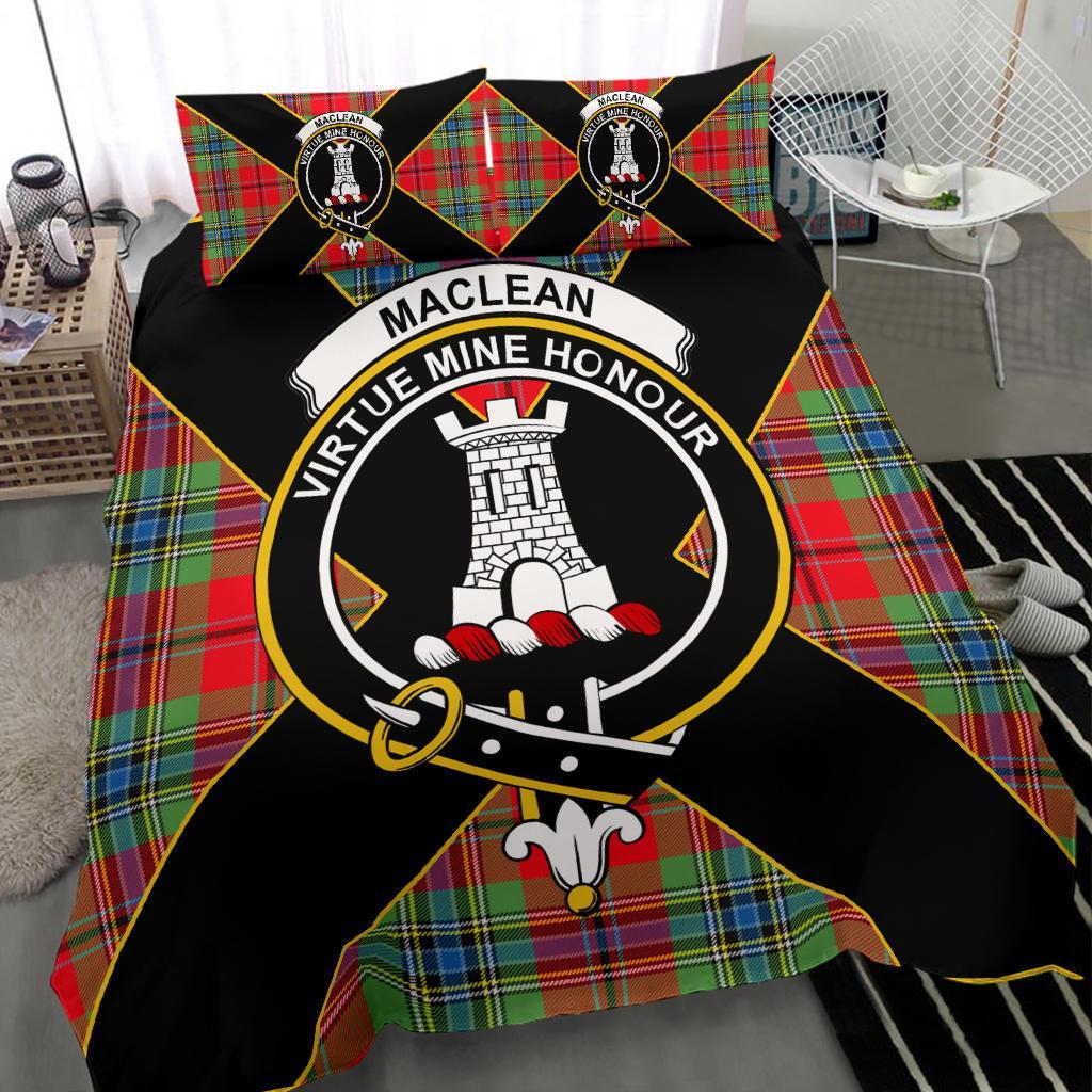 MacLean Tartan Crest Bedding Set - Luxury Style