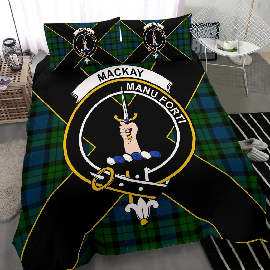 MacKay Tartan Crest Bedding Set - Luxury Style