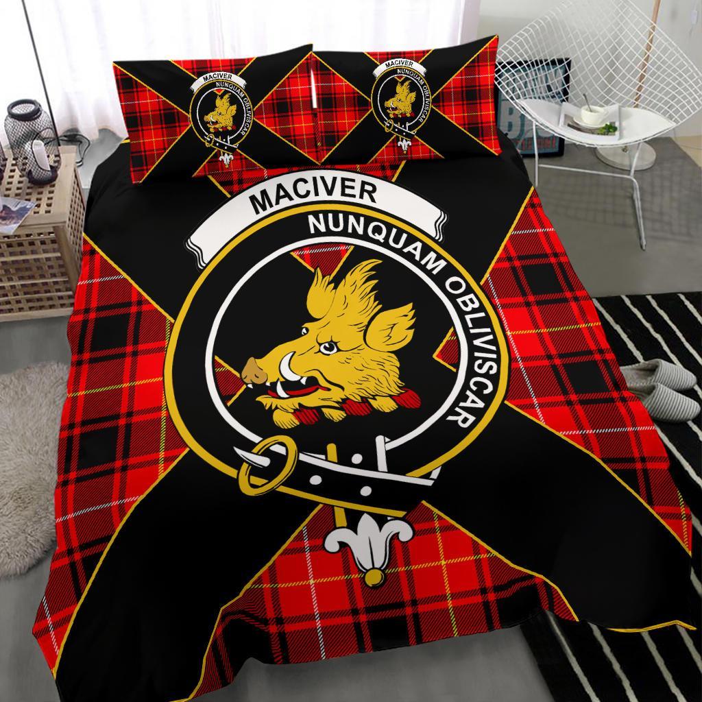 MacIver Tartan Crest Bedding Set - Luxury Style